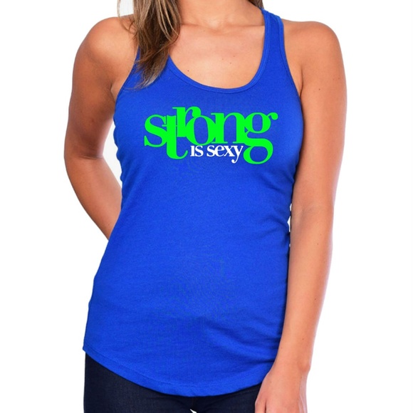 ❤️ Strong Is Sexy Motivational Tank Top ❤️ - Picture 1 of 1